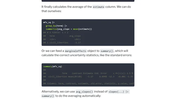 Marginalia: A guide to figuring out what the heck marginal effects, marginal slopes, average marginal effects, marginal effects at the mean, and all these other marginal things are