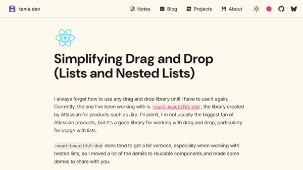 Simplifying Drag and Drop (Lists and Nested Lists)
