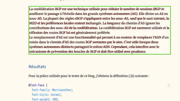 Correction des décalages visuels causés par les polices web