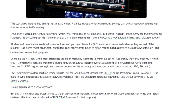 Exploring a Modern SMTPE 2110 Broadcast Truck With My Dad