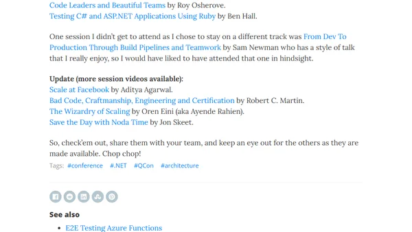 QCon London 2010 Videos