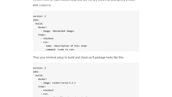 CircleCI for R: Motivation and basic setup