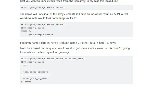 Diving into Postgres JSON operators and functions