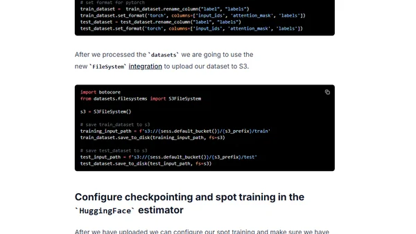 Save up to 90% training cost with AWS Spot Instances and Hugging Face Transformers