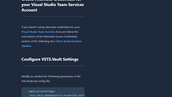 Backup your Team Services Git Repositories with VSTS Vault