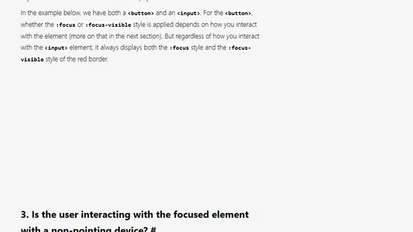When is :focus-visible visible?