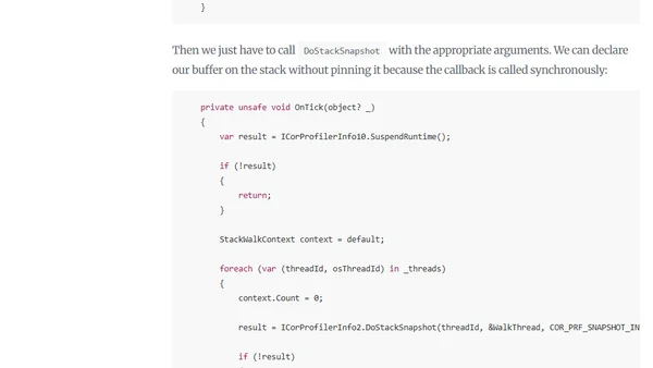 Writing a .NET profiler in C#  -  Part 5