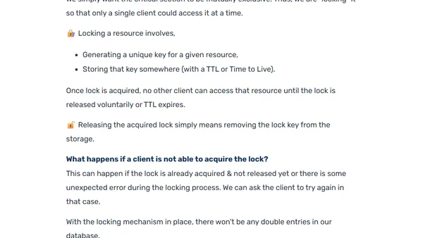 Idempotency with Locks Explained with a URL Shortener