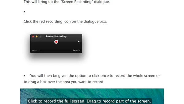 How to make screen recordings in OS X Mavericks 10.9
