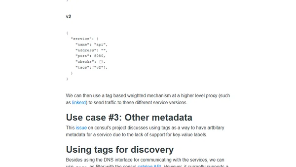 Brief overview of using consul tags