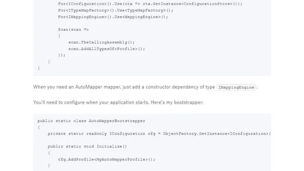 AutoMapper StructureMap Profile