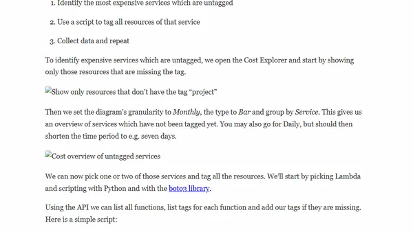 Efficiently tagging existing AWS resources
