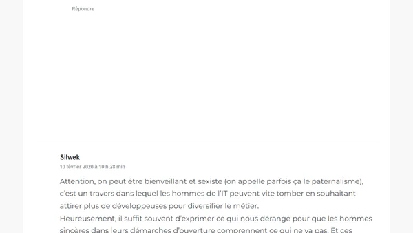 Pour plus de développeuses