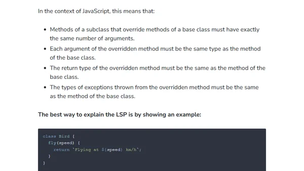 Liskov Substitution Principle in JavaScript and TypeScript