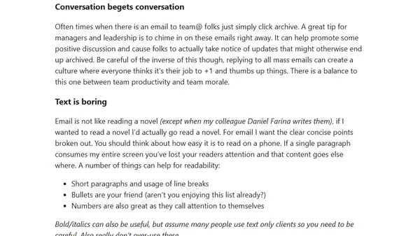 Using email as an effective tool