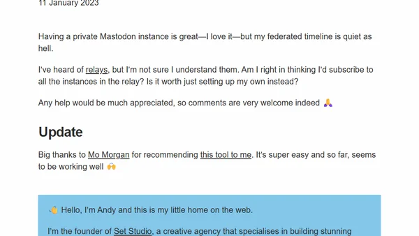 Looking to expand my Mastodon feeds