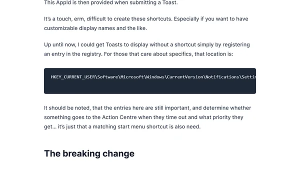 BurntToast Breaking Change: Hiding Customizable AppID