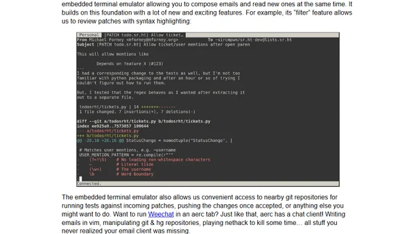 Initial pre-release of aerc: an email client for your terminal