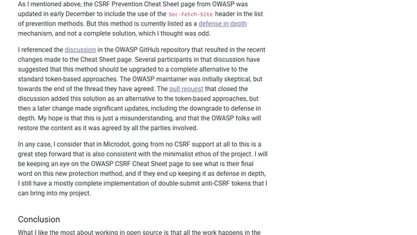 CSRF Protection without Tokens or Hidden Form Fields