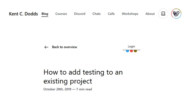 How to add testing to an existing project