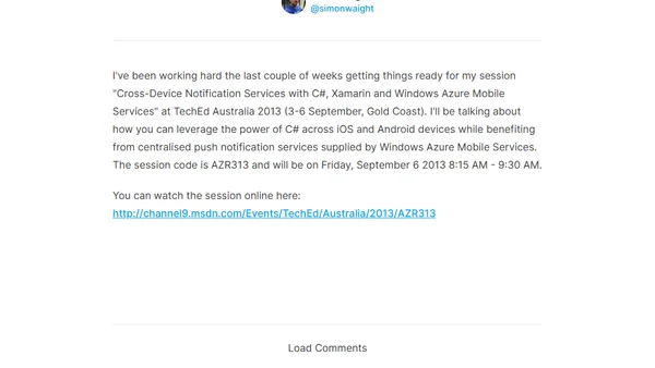 I'm speaking about Azure Mobile Sevices at TechEd Australia 2013