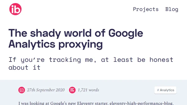 The shady world of Google Analytics proxying