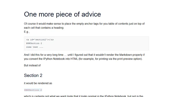 Creating a table of contents with internal links in IPython Notebooks and Markdown documents