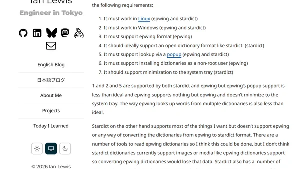 Wanted: Dictionary program for Windows/Linux