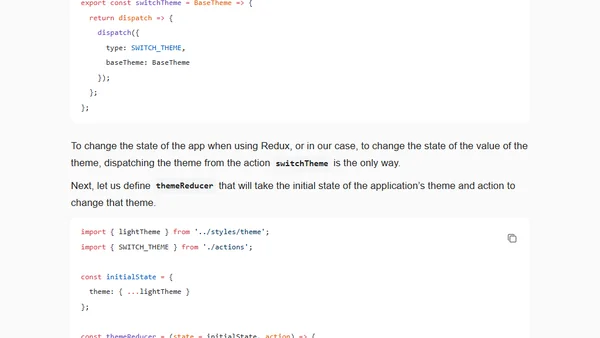 Changing app themes using React Native, Styled Components and Redux