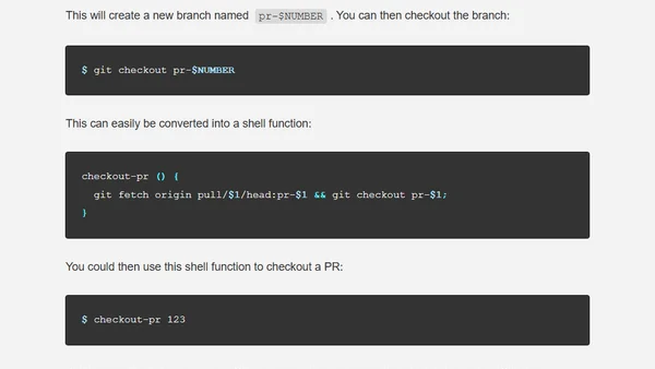 Checkout a GitHub Pull Request