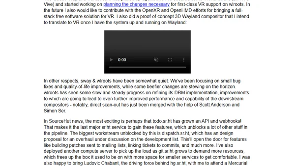 Status update, June 2019