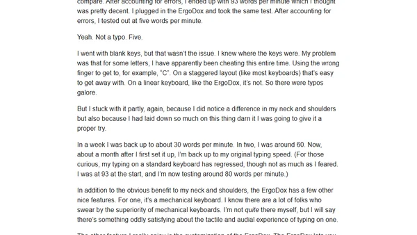 A More Ergonomic Setup