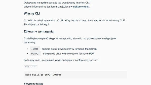 Jak zbudować plik PDF na podstawie pliku tekstowego w formacie Markdown?