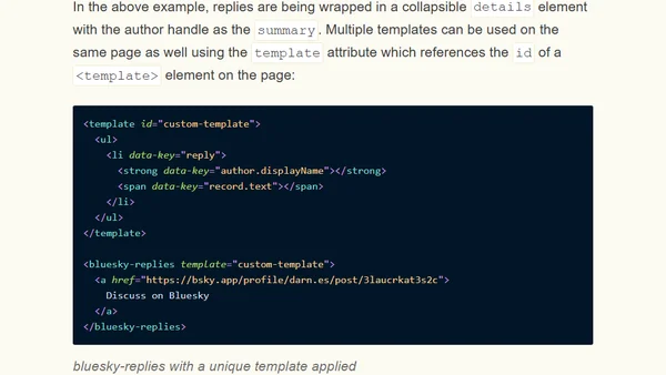 bluesky-replies Web Component