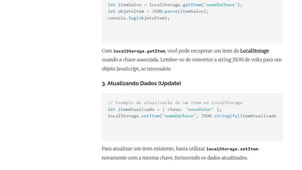 Explorando o LocalStorage em JavaScript