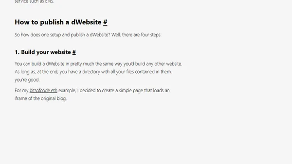 Setting up a Decentralised Website (ENS + IPFS = dWeb)