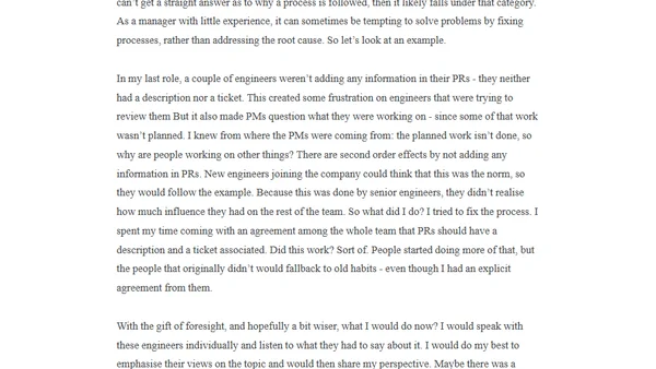 Humans over Processes