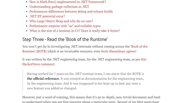 Exploring the internals of the .NET Runtime