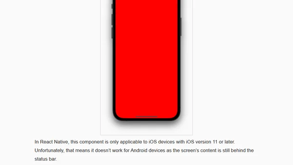 How to avoid notches with Safe Area Context in React Native apps
