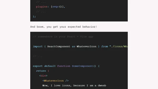 Importing SVG files as React components with Vite