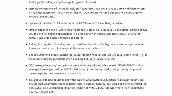 My thoughts on Go, part Ⅱ, 7 years later
