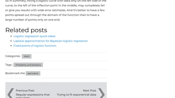 Trying to fit a logistic curve