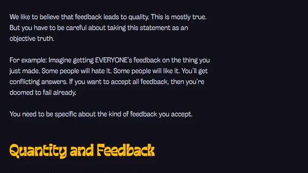 How to improve without receiving feedback