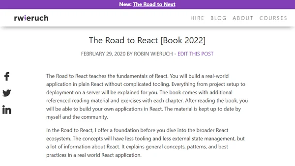 The Road to React [Book 2022]
