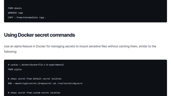 Are you building Docker images? here's how to avoid leaking sensitive information into Docker images