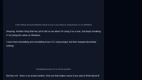 How to fix "Decryption failed: Key not valid for use in specified state" in Azure CLI?