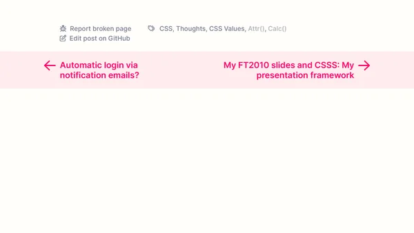 On attr() and calc()