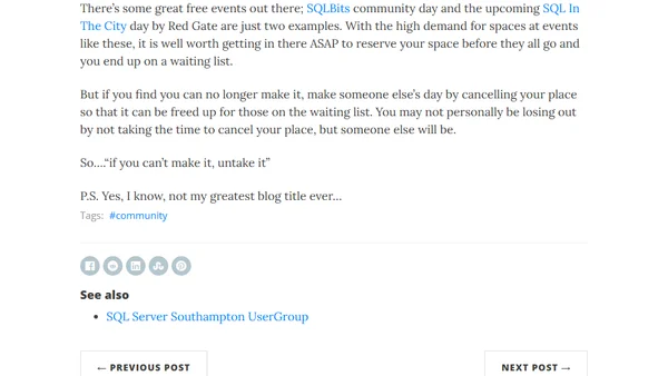 If you can't make it, untake it