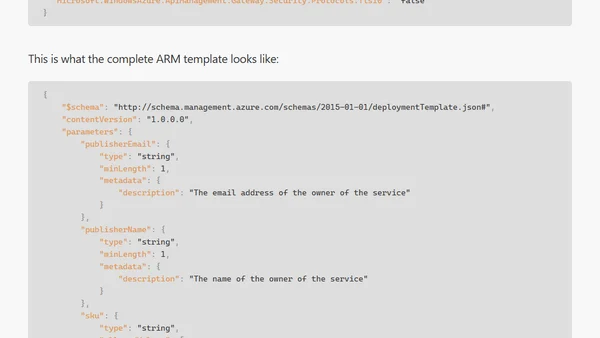 Disable TLS 1.0, TLS 1.1 and 3DES in Azure API Management using an ARM Template
