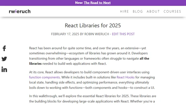 React Libraries for 2025